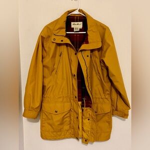 Vtg Eddie Bauer Jacket Mens M Yellow Lined Windbreaker